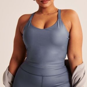 Abercrombie & Fitch -Sheen V-Neck Racerback Tank - NWT (M)